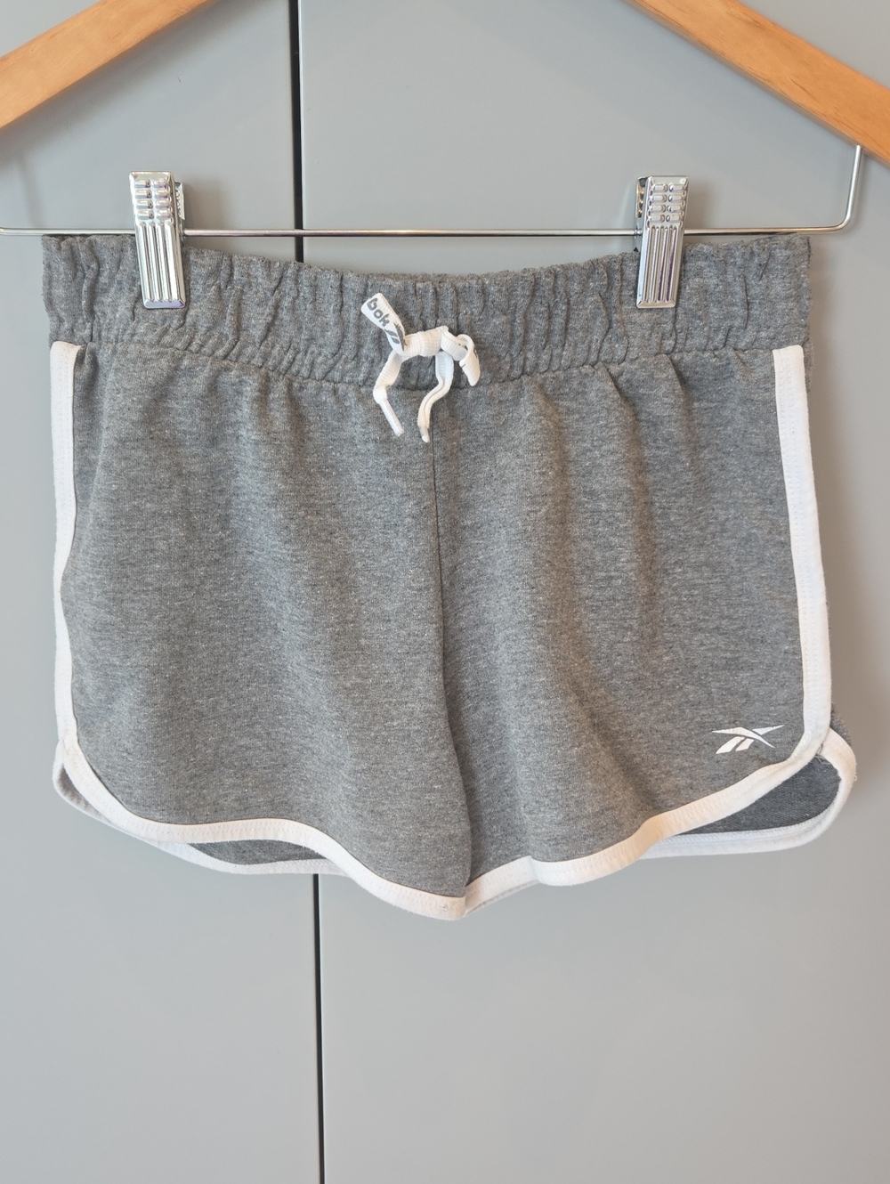 Reebok Gray and White Girls' Athletic Shorts